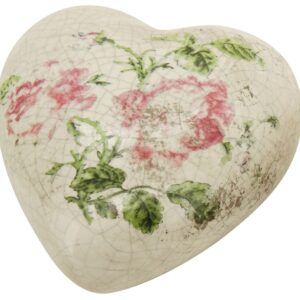 matches21 - Webshop Deko Herzen zum Hinlegen Rosen antike Optik Stoneware beige rosa 2 Groessen 121534 1 1