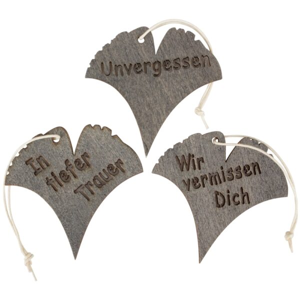 matches21 - Webshop Dekohaenger fuer Trauergeschenke Deko fuer Grabgestecke 3er Set grau 126595 1 1