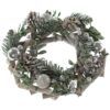 matches21 - Webshop Dekokraenze Adventskraenze Tischdeko Kugeln Tannenzweige silber 2 Groessen 125145 1 1 17