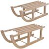 matches21 - Webshop Dekoschlitten Schlitten Holzschlitten Weihnachtsdeko Holz geweisst 1 Stk 2 Groessen 122477 1 1 10