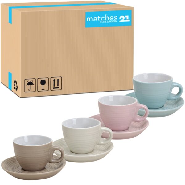 matches21 - Webshop Espressotassen aus Porzellan Pastellfarben 48 Stk Karton 5 cm 50 ml 109658 1 2