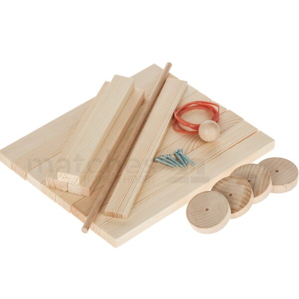 matches21 - Webshop Fahrendes Katapult Wurfschleuder als Kinder Holz Bausatz Werkset ab 11 Jahren 117503 1 1 2