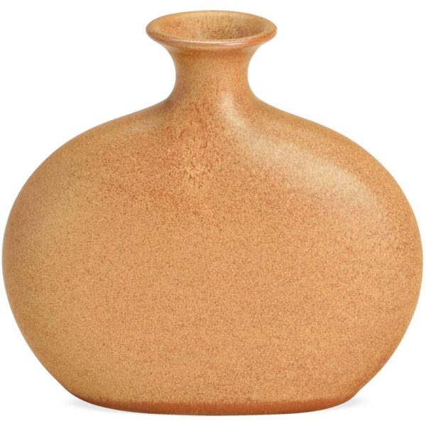 matches21 - Webshop Flache Blumenvase Landhausstil Vase Keramik braun terrakotta 1 Stk 17x16x5 cm 123285 1 1