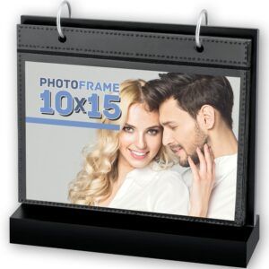 matches21 - Webshop Fotokalender Holz schwarz 12 Monate Metallringe Kunststoffhuellen Quer 13x18 cm 124969 1 29