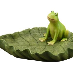 matches21 - Webshop Froesche auf Blatt sitzend Froschfiguren Gartendeko Gartenfiguren 1 Stk 2 Groessen 123869 1 1 7