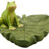 matches21 - Webshop Froesche auf Blatt sitzend Froschfiguren Gartendeko Gartenfiguren 1 Stk 2 Groessen 123869 3 1 19