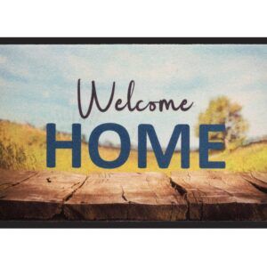 matches21 - Webshop Fussmatte Fussabstreifer Decor und Rand WELCOME HOME und Natur waschbar 40x75 cm 123971 1 30