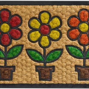 matches21 - Webshop Fussmatte Fussabstreifer Kokos In und Outdoor Gummi Blumentoepfe bunt 40x60 cm 119000 1 17