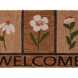 matches21 - Webshop Fussmatte Kokosmatte 3D Motiv INDOOR WELCOME und Gaensebluemchen 1 Stk 45x75 cm 124048 1 5