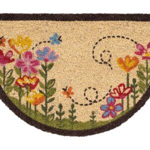 matches21 - Webshop Fussmatte Kokosmatte INDOOR bedruckt Blumen und Schmetterlingen 1 Stk 40x60 cm 124043 1 29