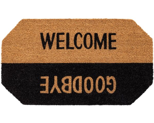 matches21 - Webshop Fussmatte Kokosmatte INDOOR bedruckt Schriftzug WELCOME und GOODBYE 40x70 cm 124038 1 1