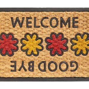 matches21 - Webshop Fussmatte Kokosmatte KOKOS Gummi IN und OUTDOOR WELCOME und GOODBYE 40x60 cm 124057 1 23