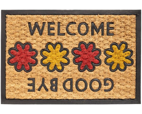 matches21 - Webshop Fussmatte Kokosmatte KOKOS Gummi IN und OUTDOOR WELCOME und GOODBYE 40x60 cm 124057 1 1