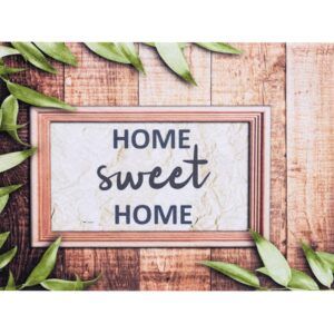 matches21 - Webshop Fussmatte Tuermatte Gummi OUTDOOR DECOR Holzoptik HOME SWEET HOME und Blaetter 45x75 cm 124017 1 16