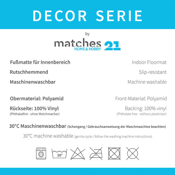 matches21 - Webshop Fussmatten Fussabstreifer DECOR Anker Rettungsring Holz Maritim waschbar 2 Groessen 119135 1 12