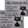 matches21 - Webshop Fussmatten Fussabstreifer DECOR Katze Comic Miezwohnung Spruch grau waschbar 2 Gr 119175 1 13