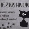 matches21 - Webshop Fussmatten Fussabstreifer DECOR Katze Comic Miezwohnung Spruch grau waschbar 2 Gr 119175 2 1 15