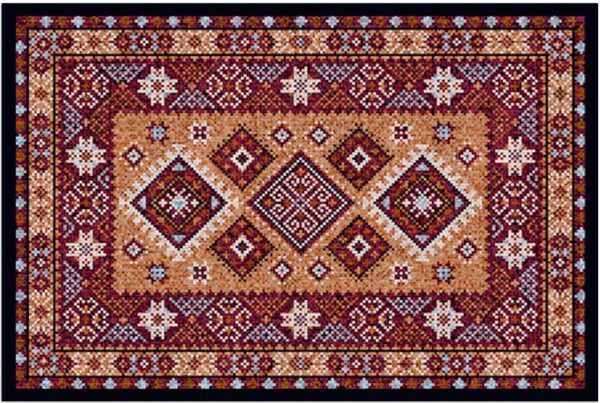 matches21 - Webshop Fussmatten Fussabstreifer DECOR Ornamente Orientalisch rot braun waschbar 2 Groessen 119117 2 1 10