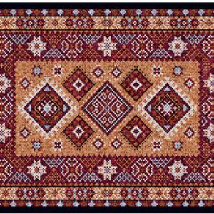 matches21 - Webshop Fussmatten Fussabstreifer DECOR Ornamente Orientalisch rot braun waschbar 2 Groessen 119117 3 1 18