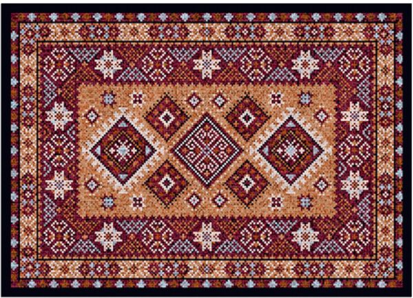 matches21 - Webshop Fussmatten Fussabstreifer DECOR Ornamente Orientalisch rot braun waschbar 2 Groessen 119117 3 1 11