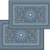 matches21 - Webshop Fussmatten Fussabstreifer DECOR Perser Ornamente blau orientalisch waschbar 2 Gr 119166 1 13