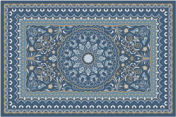 matches21 - Webshop Fussmatten Fussabstreifer DECOR Perser Ornamente blau orientalisch waschbar 2 Gr 119166 1 1 10