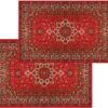 matches21 - Webshop Fussmatten Fussabstreifer DECOR Perser Ornamente rot Orientalisch waschbar 2 Gr 119167 1 13