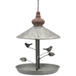 matches21 - Webshop Futterstellen Futterplaetze mit Vogelfiguren zum Haengen Metall grau 1 Stk 3 Groessen 120720 5 1 22