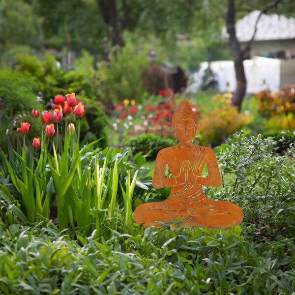 matches21 - Webshop Gartenstecker Buddha Rost 127724 4 1 3