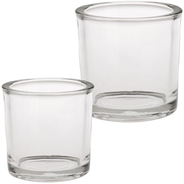 matches21 - Webshop Glastoepfe Pflanzgefaesse Glasvasen rund Vasen dickes Glas klar 1 Stk in 2 Groessen 125026 1 13