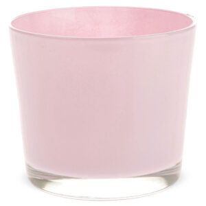 matches21 - Webshop Glastoepfe Pflanzgefaesse Teelichtglaeser rund uebertoepfe Glas rosa 1 Stk in 2 Groessen 123735 2 1 16