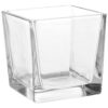 matches21 - Webshop Glastoepfe Quader Glasquader Pflanztoepfe Wuerfel dickes Glas klar 1 Stk 4 Groessen 123731 1 1 23