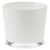 matches21 - Webshop Glastoepfe Toepfe rund Pflanzgefaesse Teelichtglaeser Glas weiss 1 Stk in 2 Groessen 123733 1 1 14