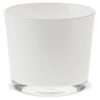 matches21 - Webshop Glastoepfe Toepfe rund Pflanzgefaesse Teelichtglaeser Glas weiss 1 Stk in 2 Groessen 123733 2 1 15