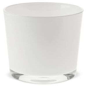 matches21 - Webshop Glastoepfe Toepfe rund Pflanzgefaesse Teelichtglaeser Glas weiss 1 Stk in 2 Groessen 123733 2 1 19