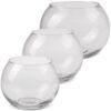 matches21 - Webshop Glasvasen Vasen Blumenvasen Kugelform flacher Boden Glas klar 1 Stk in 3 Groessen 123743 1 13