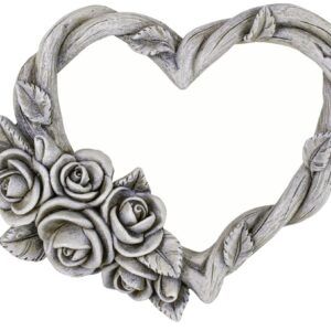 matches21 - Webshop Grabschmuck Herzen mit Rosenranke IN LIEBE Spruch Metalloese grau 2 Groessen 125278 1 1 3