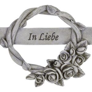 matches21 - Webshop Grabschmuck Ringe mit Rosenranke IN LIEBE Spruch Metalloese grau 2 Groessen 125277 1 1 1