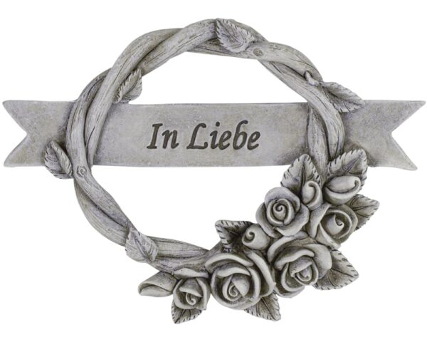 matches21 - Webshop Grabschmuck Ringe mit Rosenranke IN LIEBE Spruch Metalloese grau 2 Groessen 125277 1 1 8