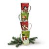 matches21 - Webshop Grosse Becher Tassen Weihnachtsmotiv Schneemann 4er Set 15cm 500 ml gruen rot 103579 1 8