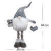 matches21 - Webshop Grosser Weihnachtswichtel Strick und Filz Merry Christmas Wichtel Figur 70 cm grau 112853 3 1 8