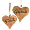 matches21 - Webshop Haengende Herzen Dekoration Holz und Schriftzug GLueCK braun Deko 1 Stk 2 Groessen 121315 1 10