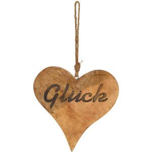 matches21 - Webshop Haengende Herzen Dekoration Holz und Schriftzug GLueCK braun Deko 1 Stk 2 Groessen 121315 2 1 14