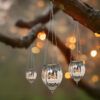 matches21 - Webshop Haengendes Kerzenglas Vintage Windlicht silber in 2 Groessen Modernes Windlichtglas als Kerzenstaender Laterne und Teelichthalter Boho Kerzenhalter Teelichtglas fuer Wohnzimmer Balkon 5 51