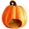 matches21 - Webshop Halloween Kuerbis Windlicht 19x20 cm Ton mit LED Licht Herbstdeko 100429 4 1 21