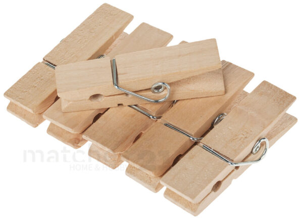 matches21 - Webshop Holz Waescheklammern 6 Stk Je 70x17 mm fuer Gesche 1 1