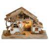 matches21 - Webshop Holz Weihnachtskrippe Echtholz Krippe Stall traditionell viele Details 39 cm 115211 1 8