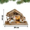 matches21 - Webshop Holz Weihnachtskrippe Echtholz Krippe Stall traditionell viele Details 39 cm 115211 1 1 9