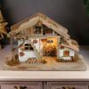 matches21 - Webshop Holz Weihnachtskrippe Echtholz Krippe Stall traditionell viele Details 39 cm 115211 3 1 11