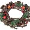 matches21 - Webshop Holzkranz Tischkranz aepfel Zapfen und Tannenzweige Holz Weihnachtsdeko 1 Stk 30 cm 119872 1 1 4